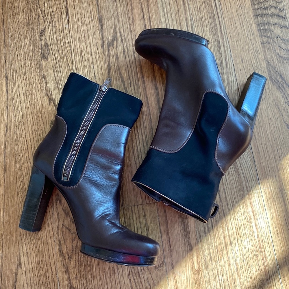 Brown Leather Lanvin booties - Size 40.5 (US 10.5)